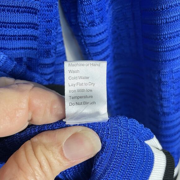 Ming Wang Jacket & Tank Top Twin Set Size XL Cobalt Blue Textured Career Office - Picture 13 of 13